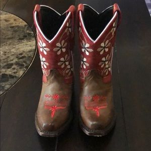 Red and brown cowgirl boots